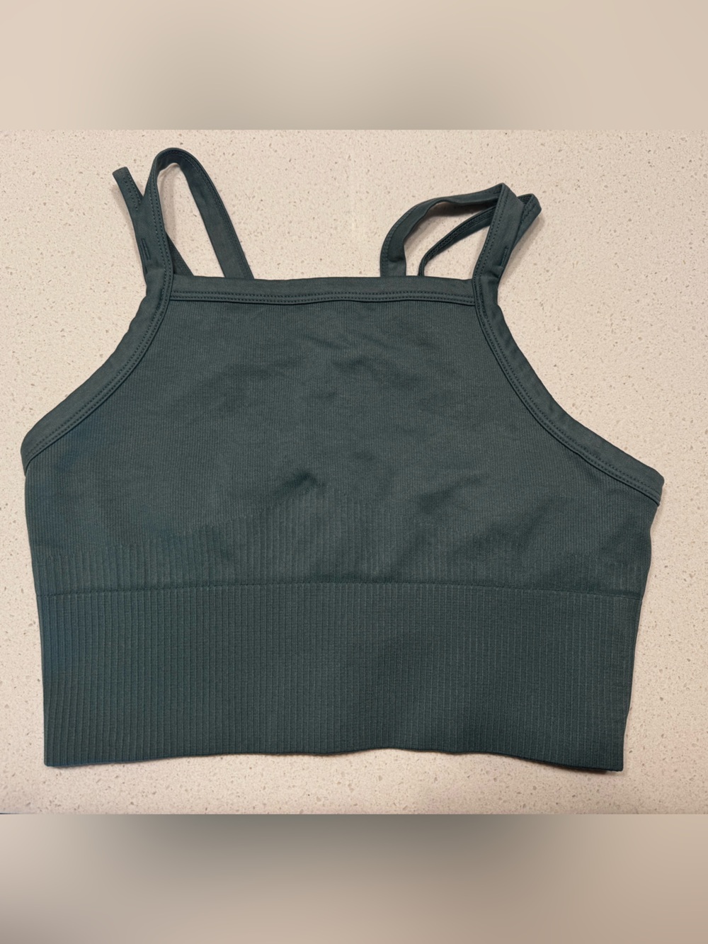 Zella Seafoam Ribbed Scoop Bralette